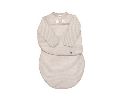 *Organic* Swaddles | Heathered Oatmeal Stripe by embé® - Little Sprout Organics