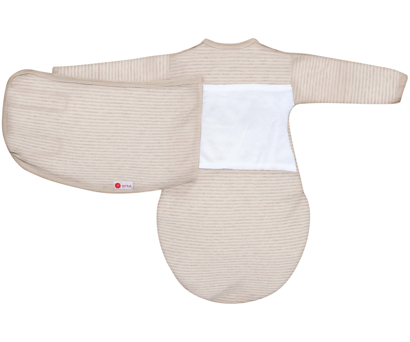 *Organic* Swaddles | Heathered Oatmeal Stripe by embé® - Little Sprout Organics