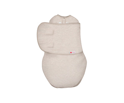 *Organic* Swaddles | Heathered Oatmeal Stripe by embé® - Little Sprout Organics