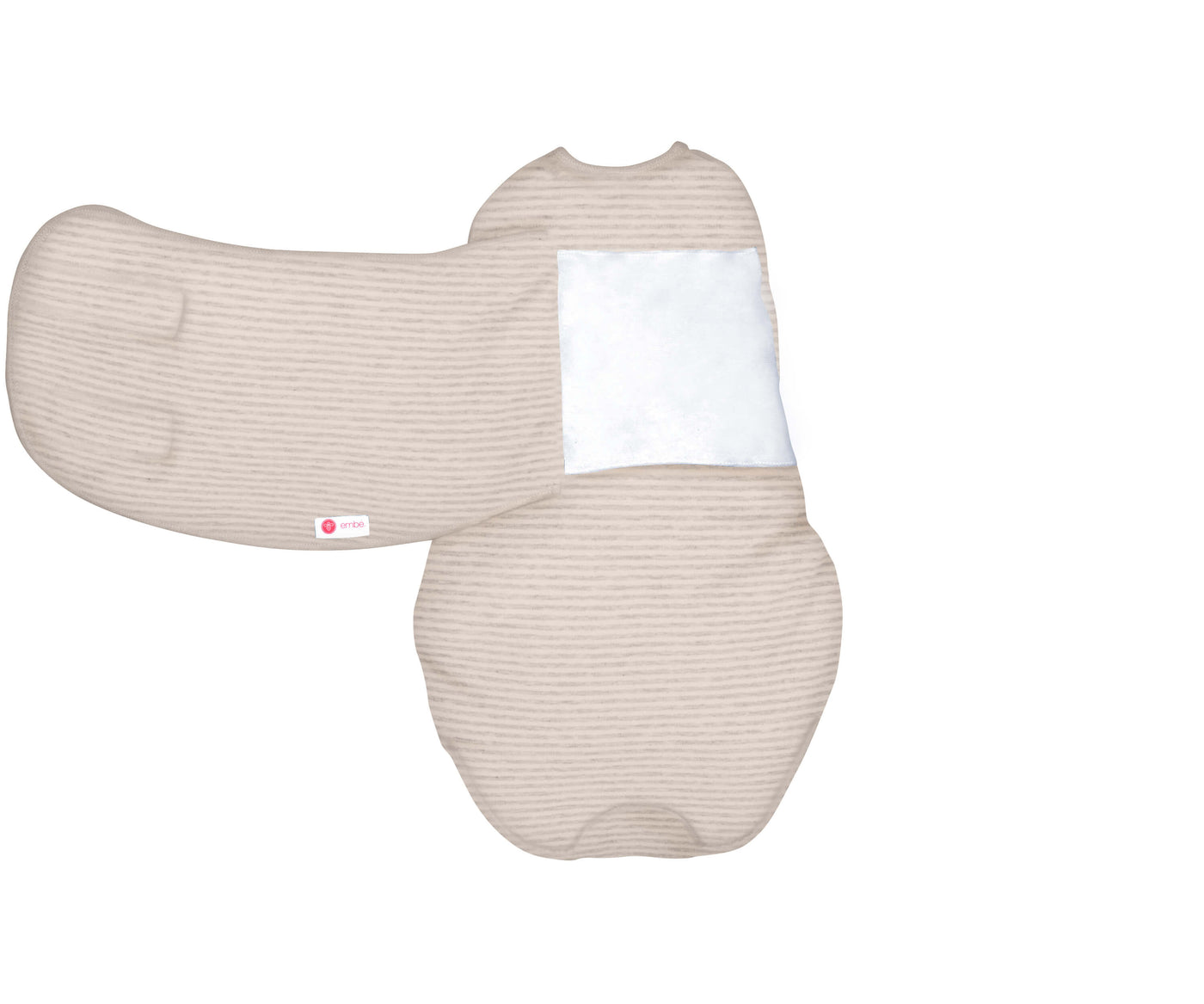 *Organic* Swaddles | Heathered Oatmeal Stripe by embé® - Little Sprout Organics