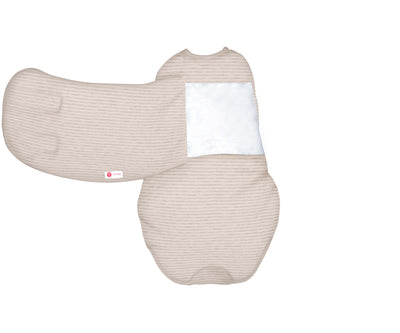 *Organic* Swaddles | Heathered Oatmeal Stripe by embé® - Little Sprout Organics